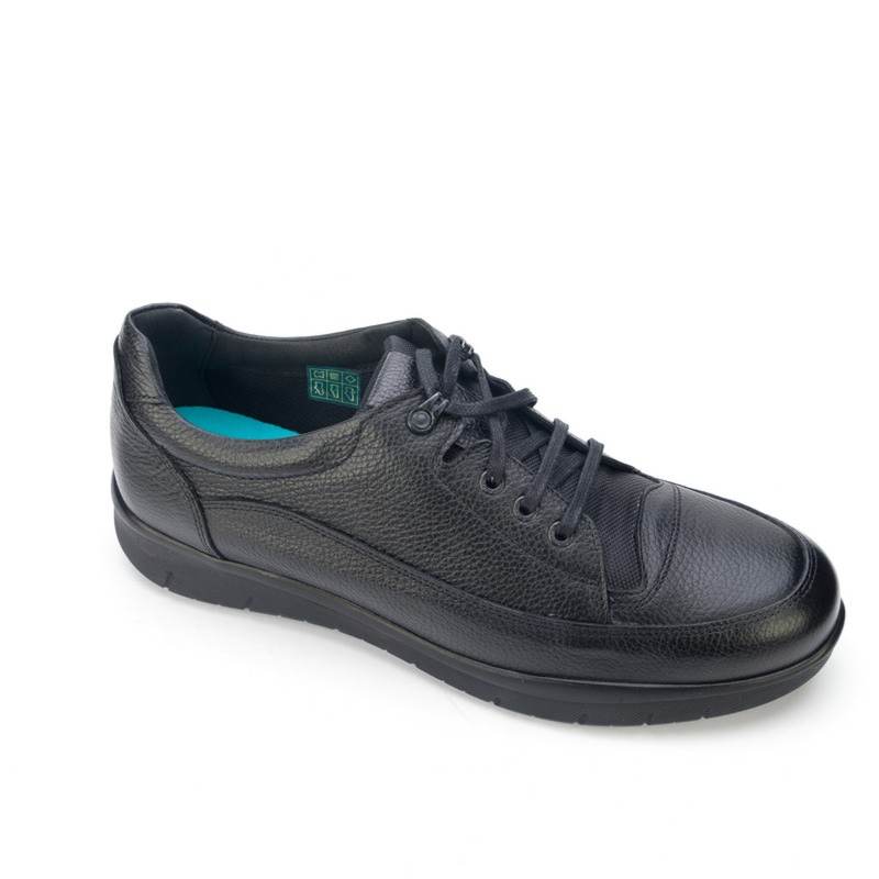 RA9544-rlx-black Полуботинки муж.кожа-текстиль черный